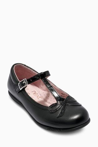 Black Patent T-Bar Shoes (Older Girls)